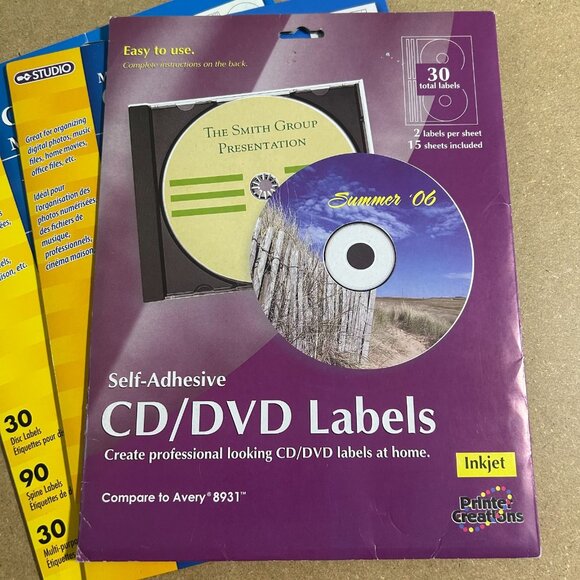 Stomp CD Stomper Set w/ Matte White CD Labels & Case Inserts - Picture 4 of 6